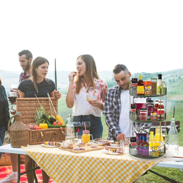 3-Tier Rotating Makeup Organizer Tray